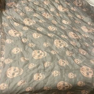 Alexander McQueen Grey and Pink silk scarf